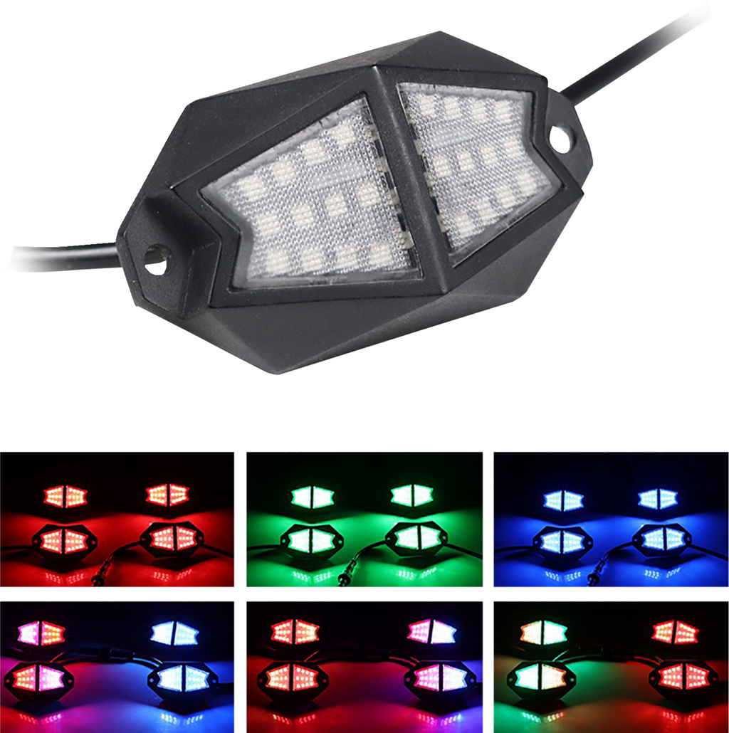 WHIPITLIGHTRODS Wide-Angle LED Rock Light Kit