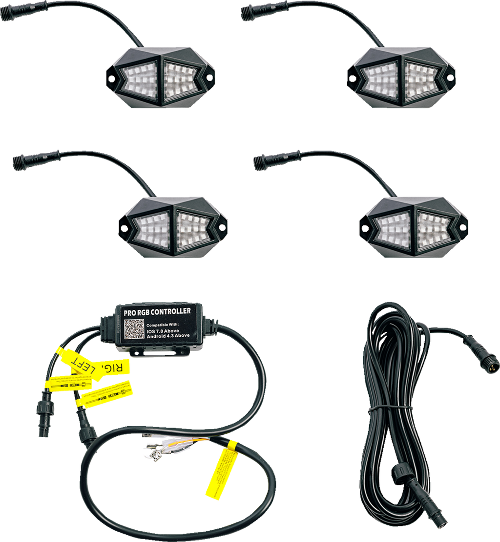 WHIPITLIGHTRODS Wide-Angle LED Rock Light Kit