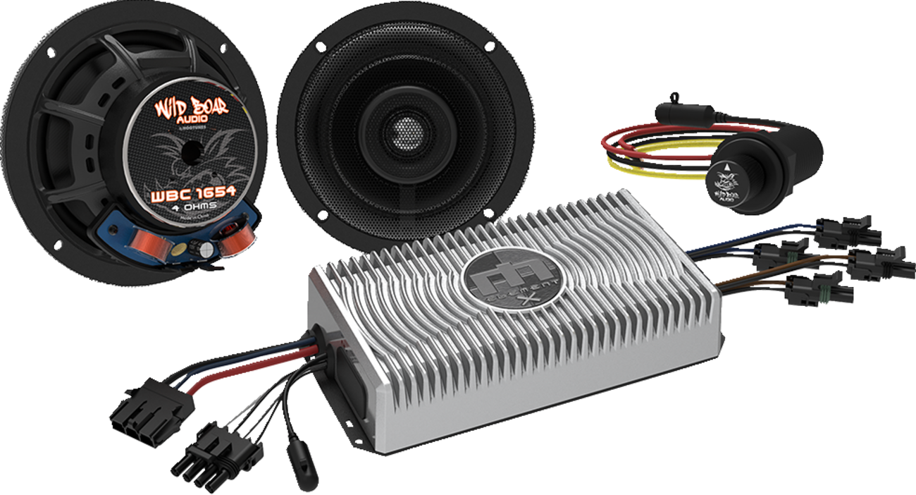 WILD BOAR AUDIO Amplifier/Speaker and Bluetooth Controller Kit - Speaker/Amplifier Kit / '19-'22 FLHT 4405-0891