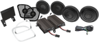 WILD BOAR AUDIO Front & Rear Speaker Kit with 600 W Amp — Complete Kit - Front/Rear Speaker Kit with Amp 4405-0499