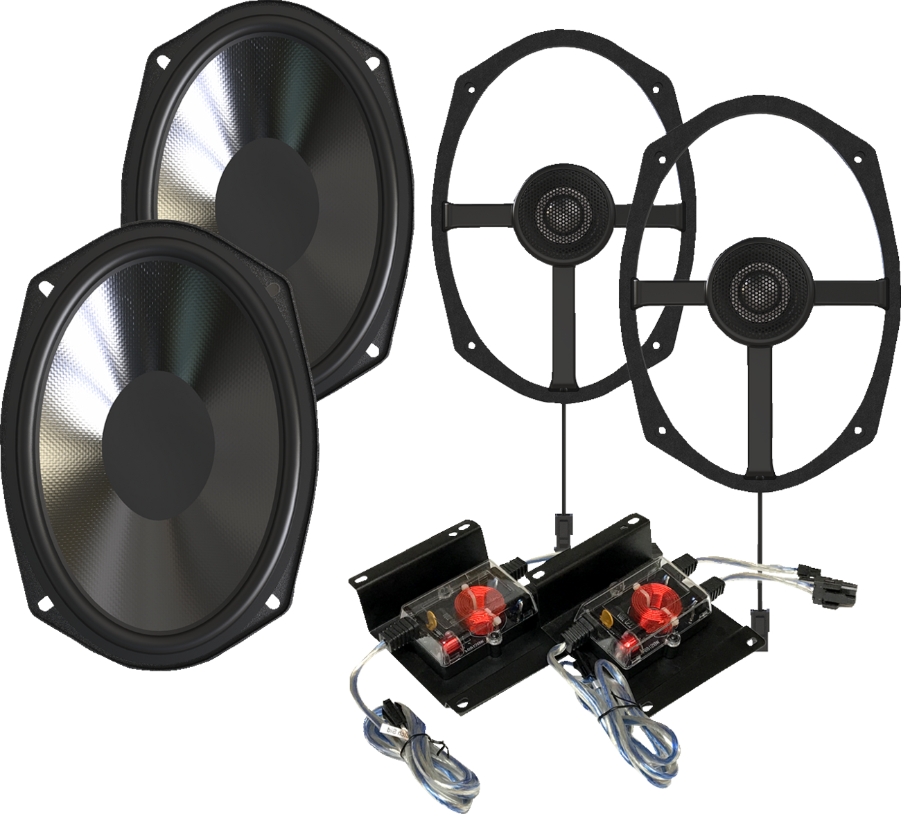 WILD BOAR AUDIO Speakers - 300 W / 4 Ohm / w/ External Crossovers / '14-'23 FLH/FLT 4405-0961