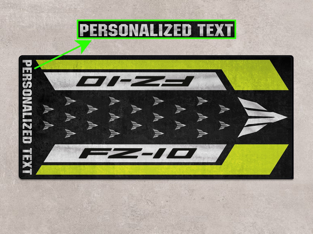 MPM Motorcycle Mat for Yamaha FZ-10 Yellow & Black - MM7256