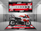 MPM Motorcycle Mat for Yamaha R9 70th Anniversary - U1408