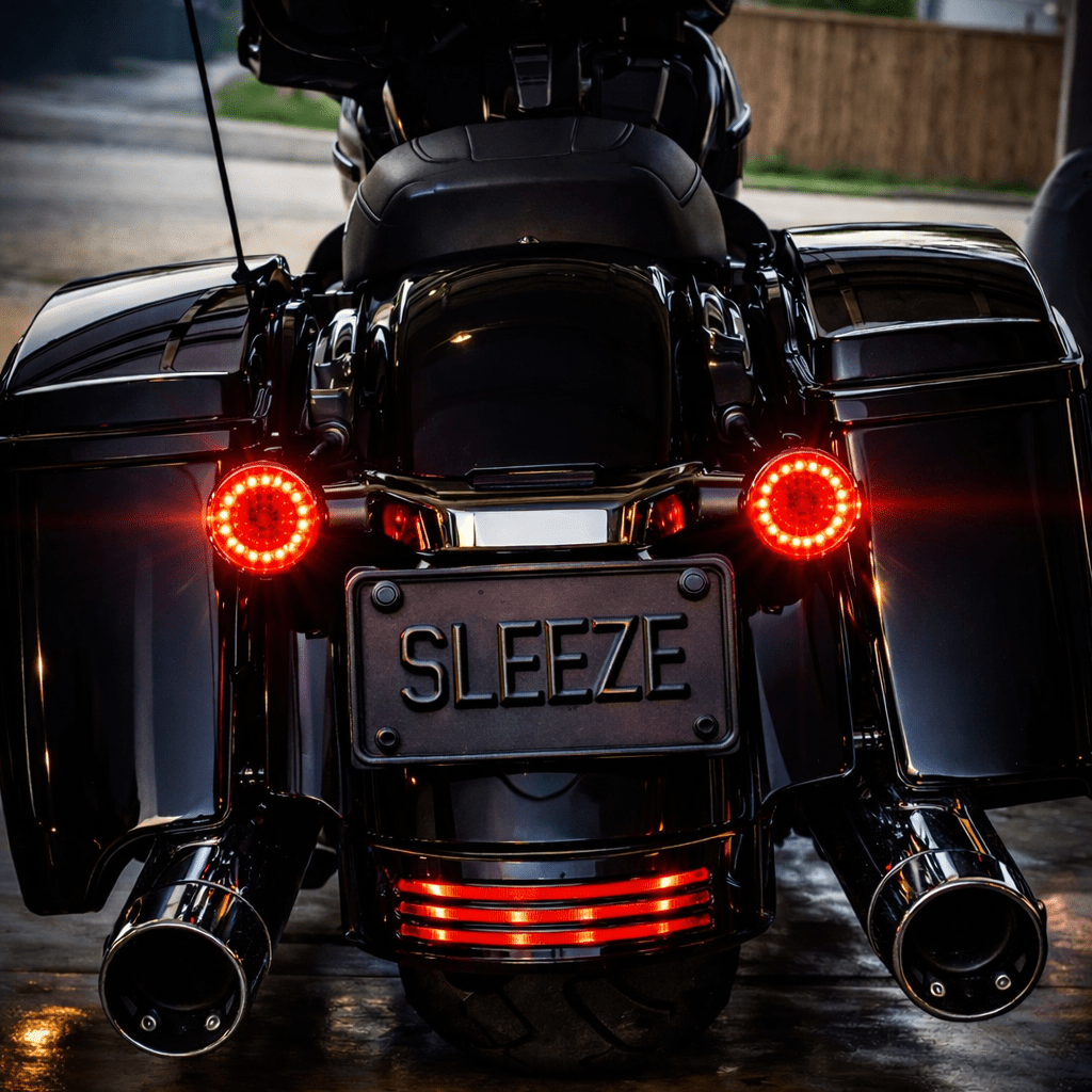 Eagle Lights 2" Rear LED Turn Signals, Running and Brake Lights for Harley-Davidson® Motorcycles- Generation I / 1157 Base / Red
